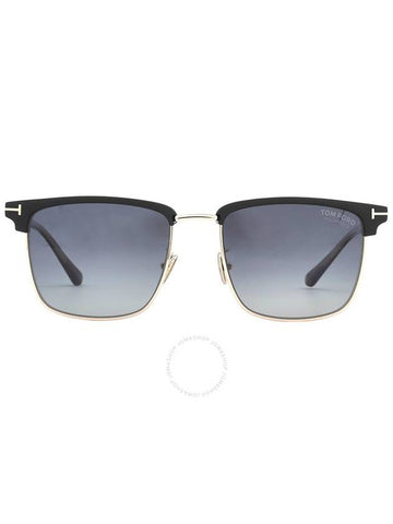 Tom Ford Hudson Polarized Smoke Gradient Square Men's Sunglasses FT0997-H 02D 55 - TOM FORD - BALAAN 1