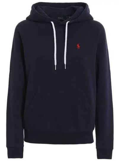 Women's Embroidered Logo Long Sleeve Hoodie Navy - POLO RALPH LAUREN - BALAAN 2