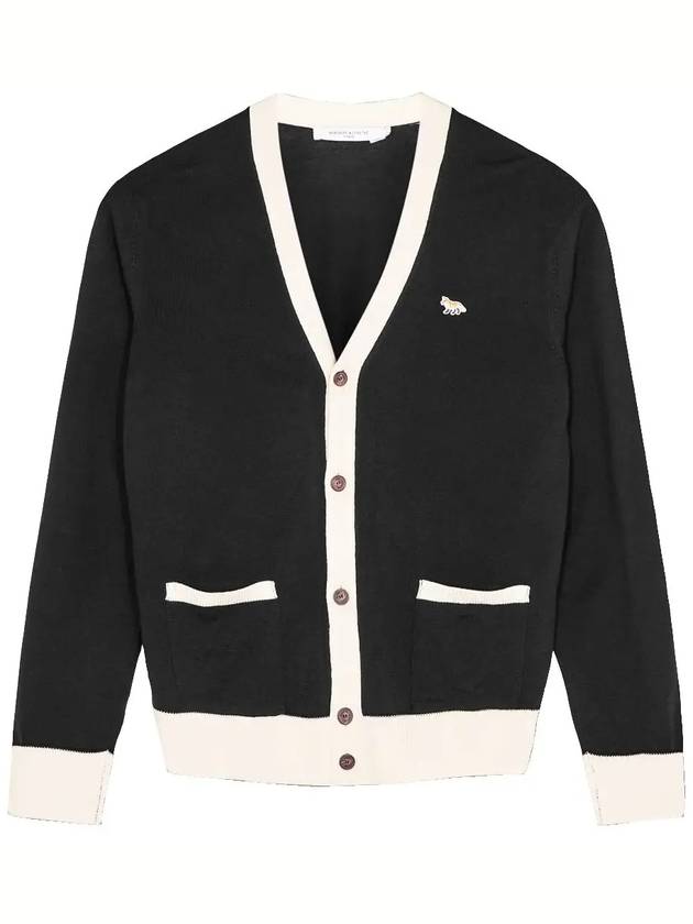 Baby Fox Bicolor Classic Cardigan Black - MAISON KITSUNE - BALAAN 2