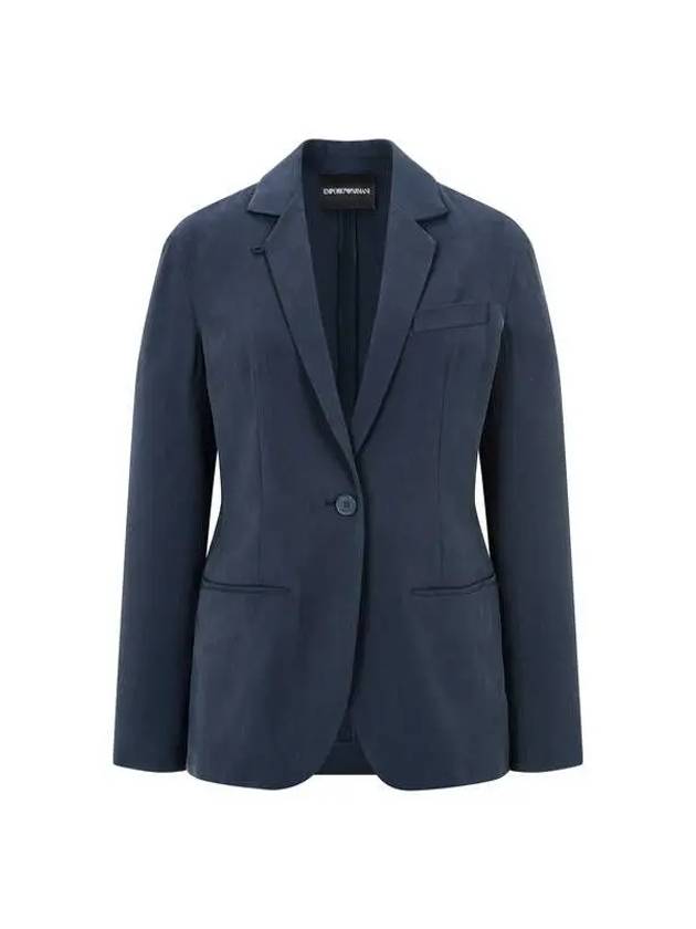 Women s Twill Tissue One Button Jacket Navy 270155 - EMPORIO ARMANI - BALAAN 1