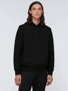 Wappen Patch Cotton Fleece Hoodie Black - STONE ISLAND - BALAAN 4