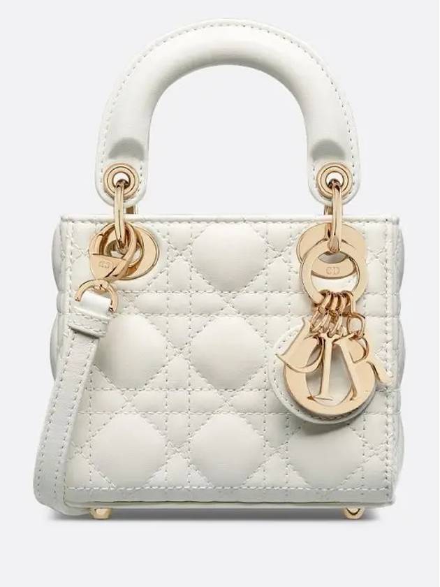 Micro Lady Cannage Lambskin Mini Bag Latte - DIOR - BALAAN 2