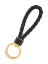 Intrecciato Lambskin Key Holder Black - BOTTEGA VENETA - BALAAN 2