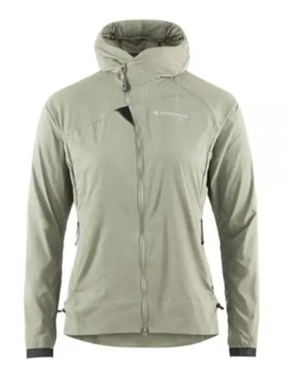 Women's Nal Hooded Windbreaker Swamp Green - KLATTERMUSEN - BALAAN 2