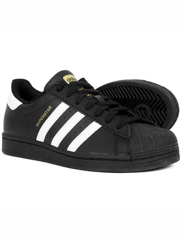 Men's Superstar Low Top Sneakers Core All Black - ADIDAS - BALAAN 3