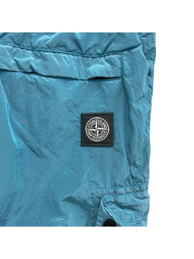 Logo Patch Nylon Swim Shorts Blue - STONE ISLAND - BALAAN 4