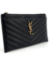 Matelasse gold monogram bill pouch - SAINT LAURENT - BALAAN 4