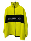 Logo Stripe Zip-Up Jacket Yellow - BALENCIAGA - BALAAN 3