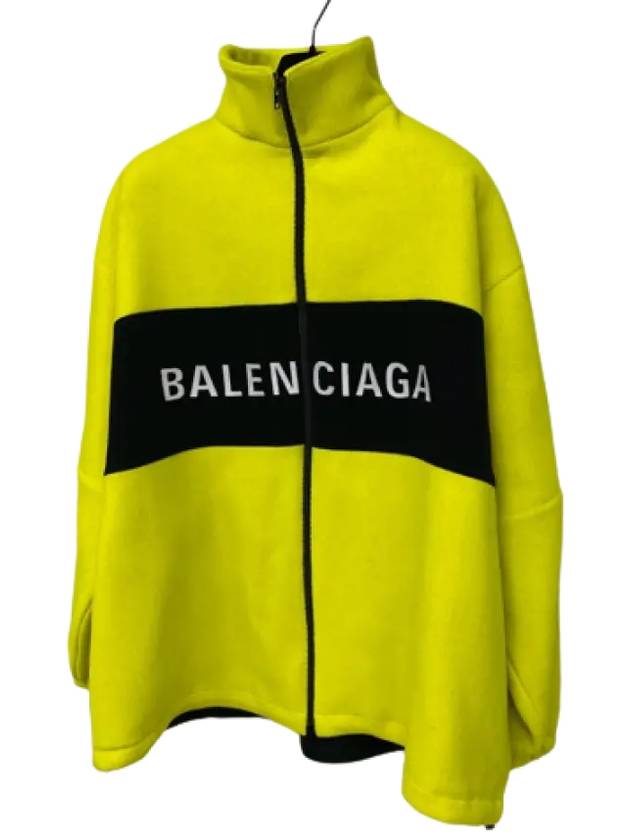 Logo Stripe Zip-Up Jacket Yellow - BALENCIAGA - BALAAN 3