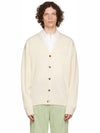 Ivory Wool Leather Label Cardigan W223KN03502I - WOOYOUNGMI - BALAAN 9