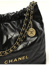 Shiny Calfskin 22 Small Shoulder Bag Black - CHANEL - BALAAN 4