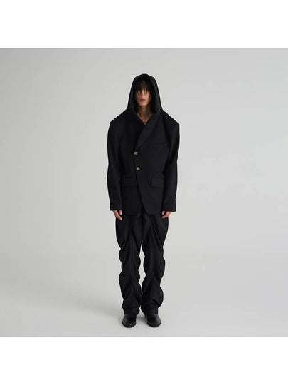 Draping Hooded Jacket Black - NEW WAVE BOYS - BALAAN 2