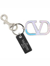 V Logo Signature Key Holder Silver - VALENTINO - BALAAN 4