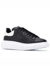 Oversized Leather Tab Low Top Sneakers Black - ALEXANDER MCQUEEN - BALAAN 2