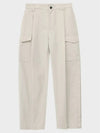 Cotton Pleated Pocket Wide Pants Ivory - NOIRER - BALAAN 3