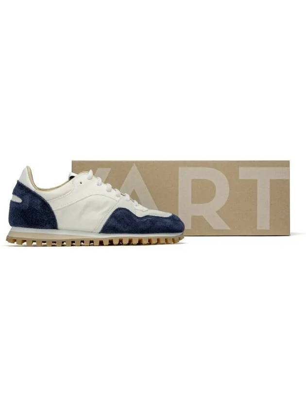 Men's Trail Leather Low Top Sneakers Navy - SPALWART - BALAAN 5