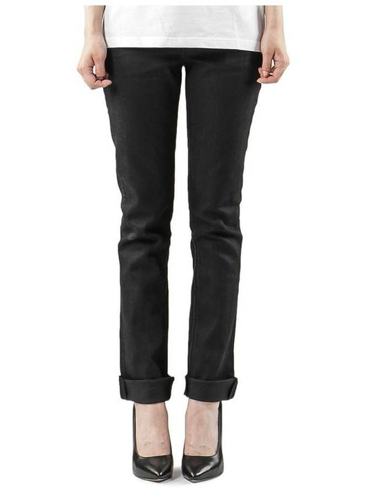 Women's Denim Cotton Skinny Jeans Black - SAINT LAURENT - BALAAN 2