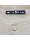 Face Patch Crop Cardigan White - ACNE STUDIOS - BALAAN 3