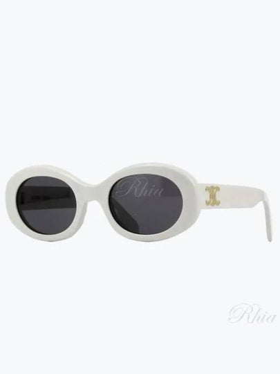 Eyewear Triomphe Logo Temple Sunglasses White - CELINE - BALAAN 2