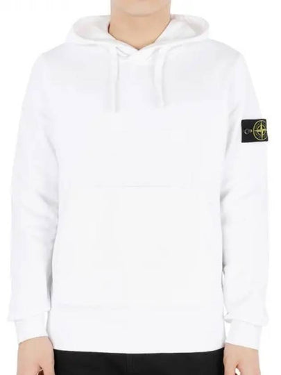 Wappen Patch Classic Fleece Hoodie White - STONE ISLAND - BALAAN 2