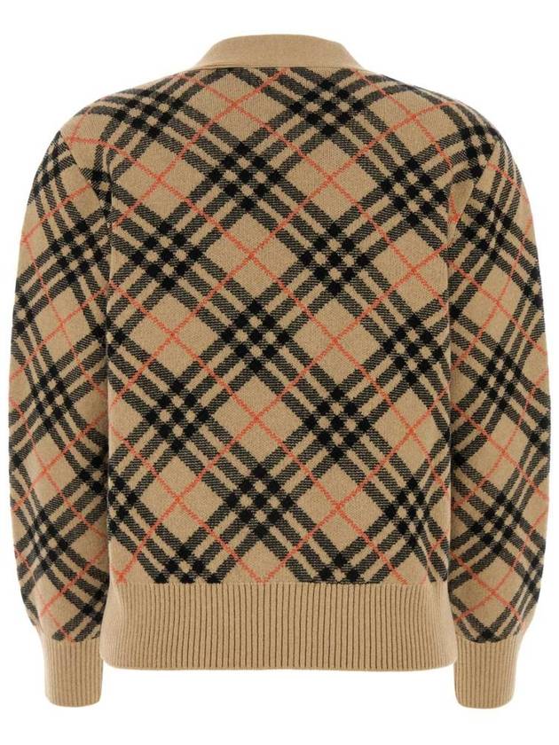 Check Cashmere Cardigan Sand - BURBERRY - BALAAN 3