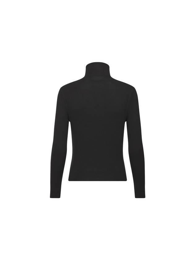 Cashmere Silk Long Sleeve Turtleneck Black - DIOR - BALAAN 3