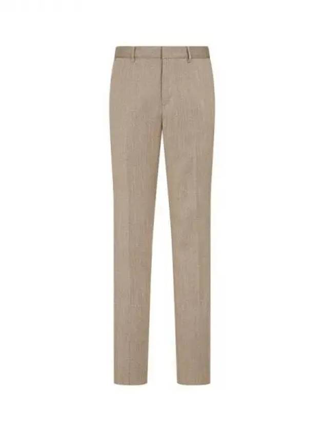 Men s Zipper Pocket Ribbed Wool Pants Beige 270899 - EMPORIO ARMANI - BALAAN 1