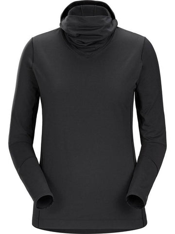 Women's Rho Lightweight Hoodie Black - ARC'TERYX - BALAAN 1