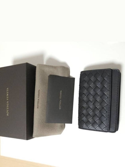 Intrecciato Leather Card Wallet Black - BOTTEGA VENETA - BALAAN 2