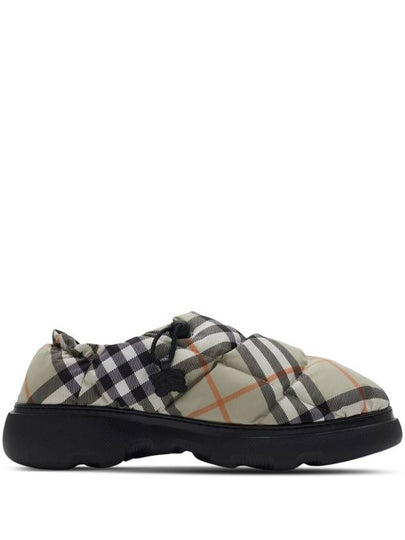 Check Pillow Slip-On Light Sage - BURBERRY - BALAAN 2