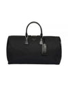 Re-Nylon Brushed Leather Duffel Bag Black - PRADA - BALAAN 2