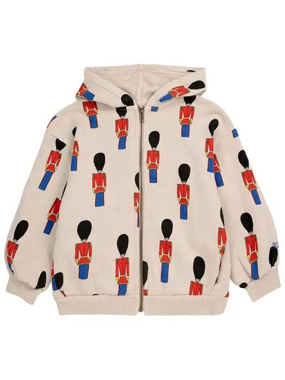 Kids Little Soldier Hooded Zip Up Beige B224AC063 231 - BOBO CHOSES - BALAAN 2