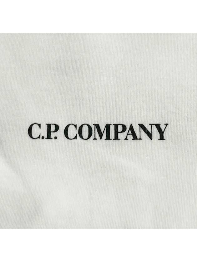 Logo Print Cotton Short Sleeve T-Shirt White - CP COMPANY - BALAAN 5