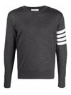 4 Bar Armband Classic Merino Wool Knit Top Dark Grey - THOM BROWNE - BALAAN 2