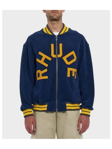 M OVERSIZED LOGO TERRY VARSITY NAVYYELLOW - RHUDE - BALAAN 1