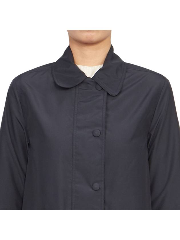 Military Ripstop Round Collar Over Pea Coat Navy - THOM BROWNE - BALAAN 7