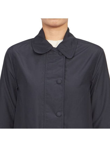 Military Ripstop Round Collar Over Pea Coat Navy - THOM BROWNE - BALAAN 7