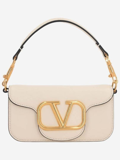 V Logo Buckle Calfskin Small Shoulder Bag Ivory - VALENTINO - BALAAN 2