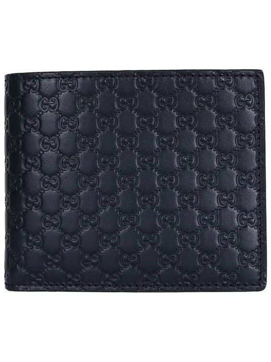 Micro GG Ssima Bifold Wallet Dark Navy - GUCCI - BALAAN 2