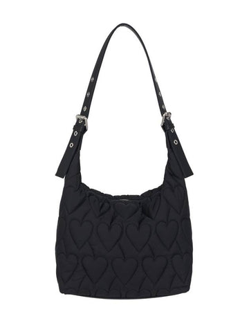 Signature Heart Shoulder Bag Black - HOLLY LOVES LOVE - BALAAN 1