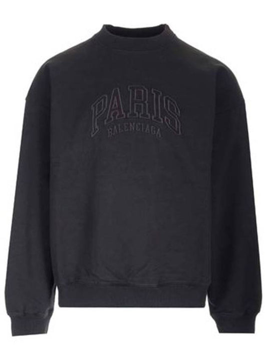 Cities Paris Regular Fit Sweatshirt Black - BALENCIAGA - BALAAN 2