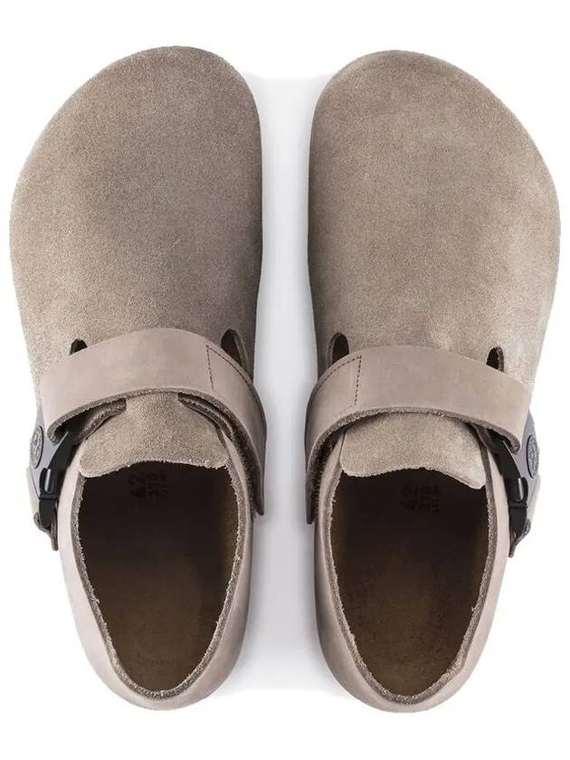 London Buckle Strap Suede Sandals Taupe - BIRKENSTOCK - BALAAN 3