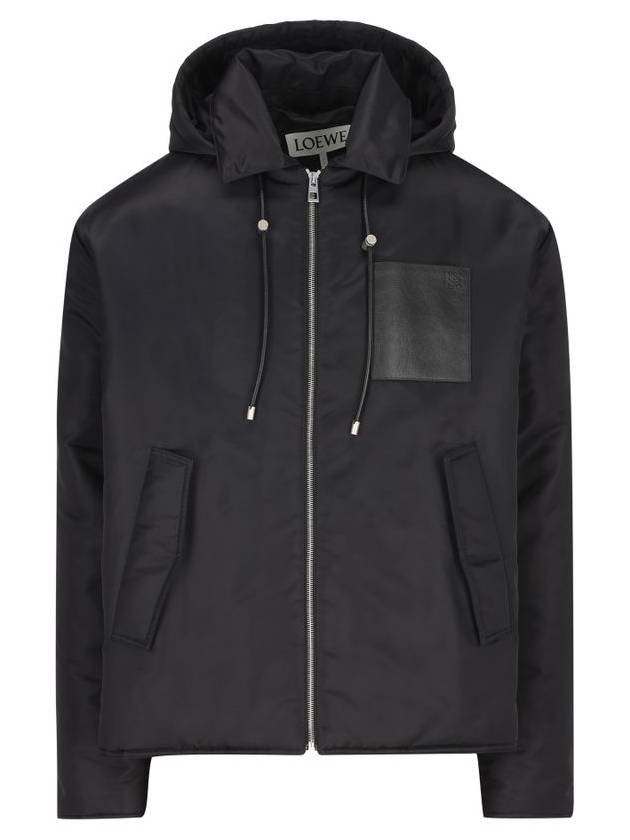 Regular Fit Padded Hooded Jacket Black - LOEWE - BALAAN 1