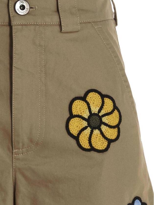 JW Anderson Floral Bermuda Shorts Beige - MONCLER - BALAAN 4