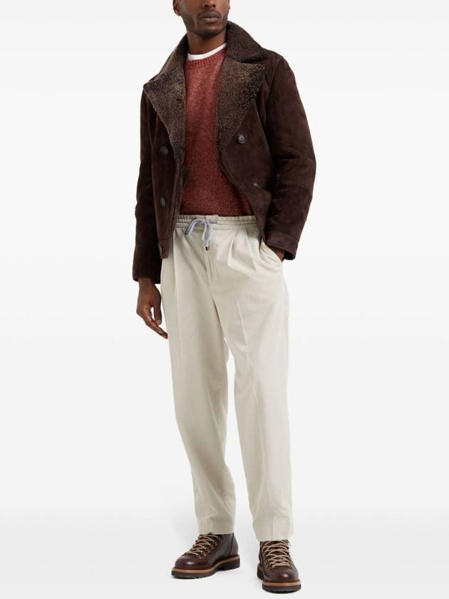 Brunello Cucinelli Trousers White - BRUNELLO CUCINELLI - BALAAN 3