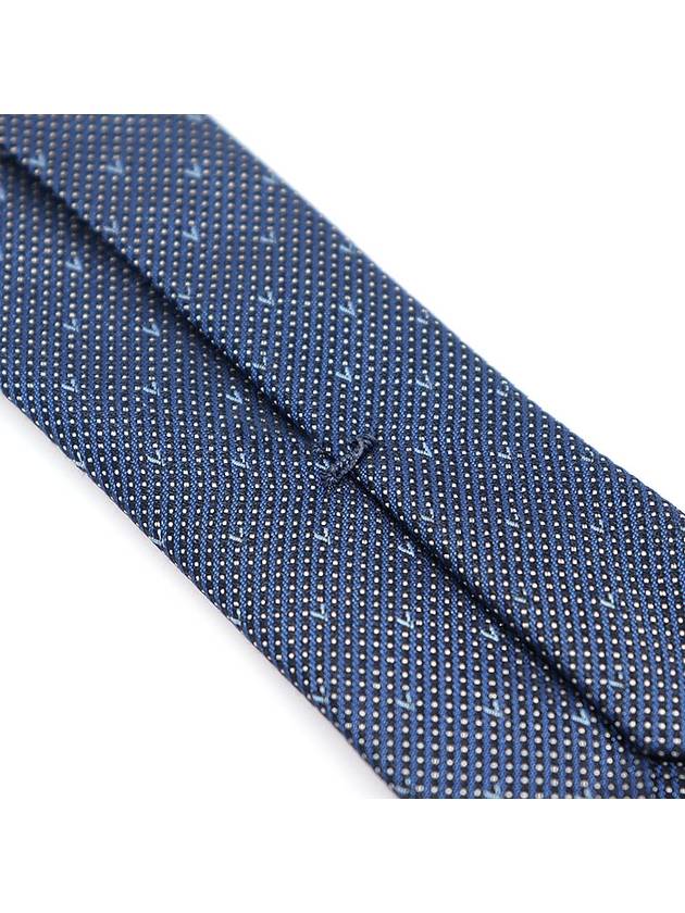 R99494 100 Silk Navy V Pattern UNIFORM Tie - LOUIS VUITTON - BALAAN 6