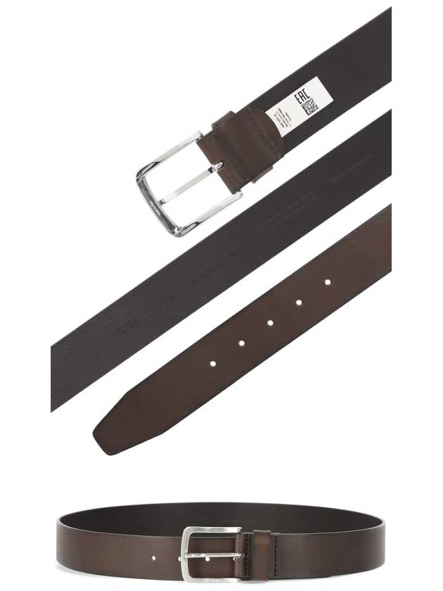 Rogue Angry Birds Buckle Leather Belt Dark Brown - HUGO BOSS - BALAAN.