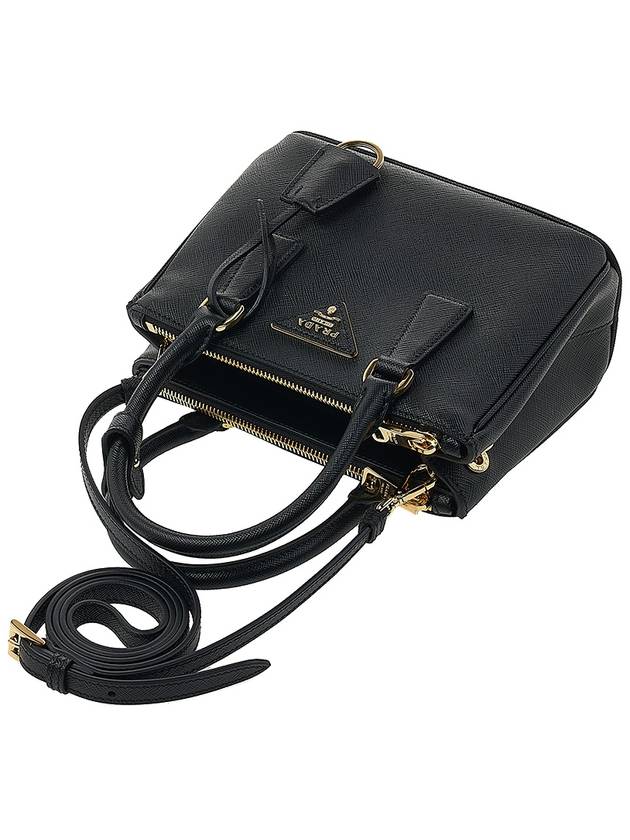 Galleria Saffiano Leather Mini Tote Bag Black - PRADA - BALAAN 5