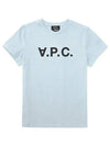 VPC Logo Organic Cotton Short Sleeve T-Shirt Blue - A.P.C. - BALAAN 4