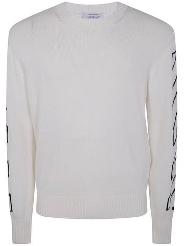 Off-White Diag Outline Knit Crewneck Clothing - OFF WHITE - BALAAN 1